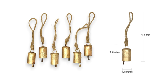 Gold Bell, Vintage Style Ornaments for Christmas.