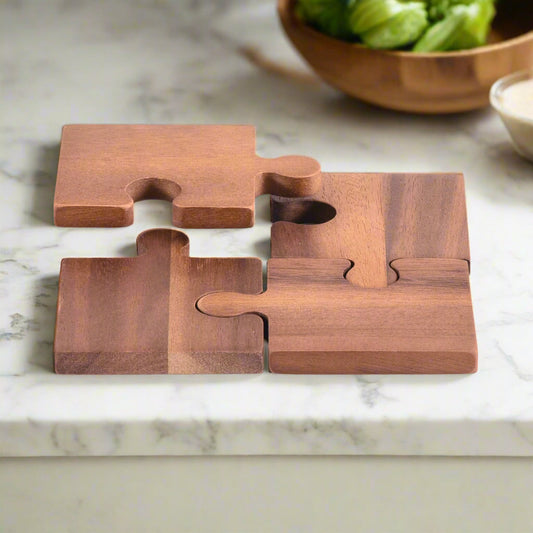 Puzzle Piece Coasters - Set of 4
