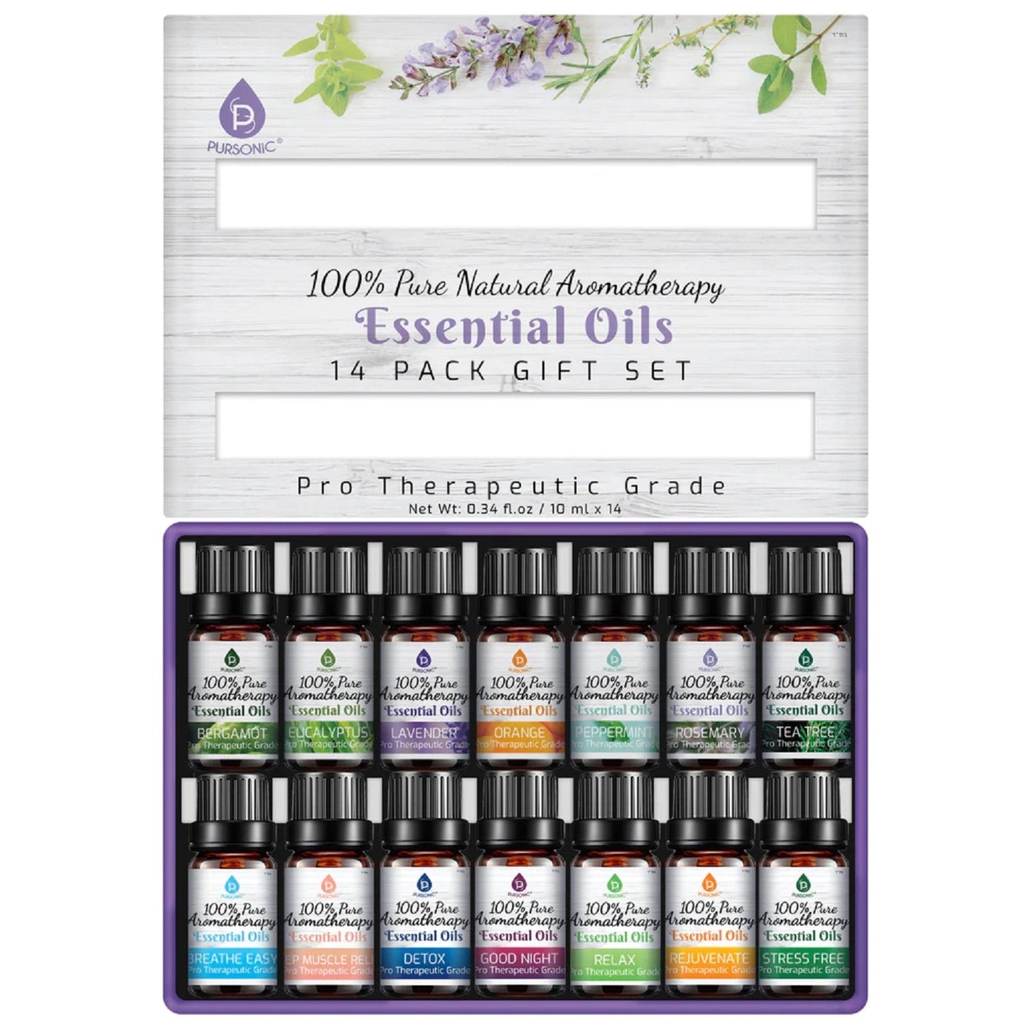 Essential Aromatherapy Oils - 100% Pure 14 Pack