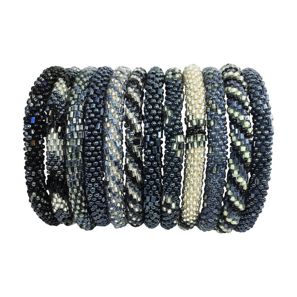 Gunmetal Gray Roll-On Bracelets