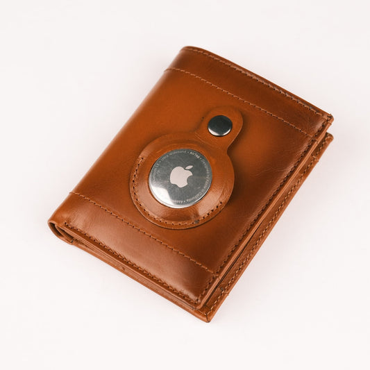 Glendo Apple AirTag Slot Leather Handcrafted Wallet - Unisex