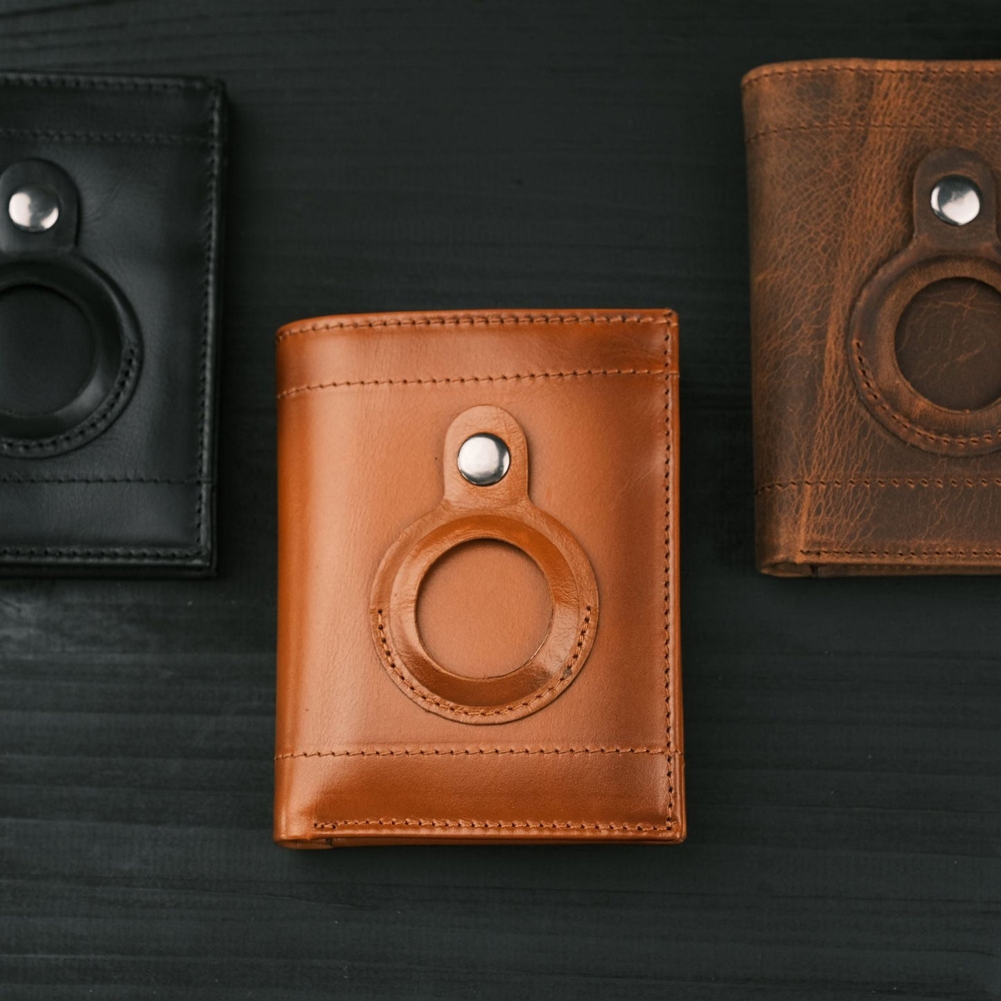 Glendo Apple AirTag Slot Leather Handcrafted Wallet - Unisex