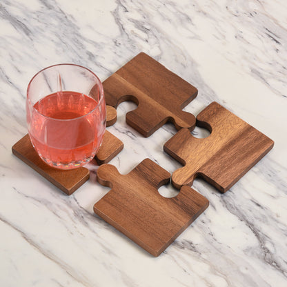 Puzzle Piece Coasters - Set of 4