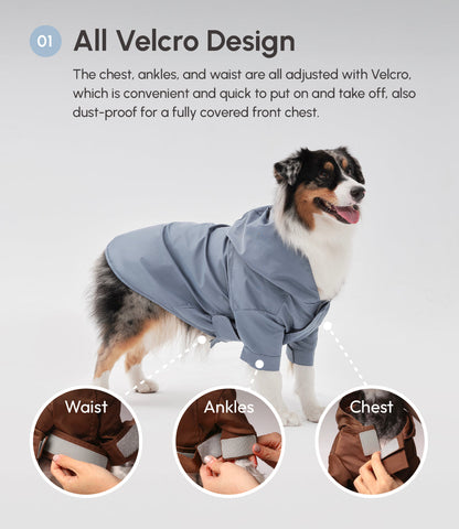 Tribeca Adjustable Velcro Raincoat - Light Blue