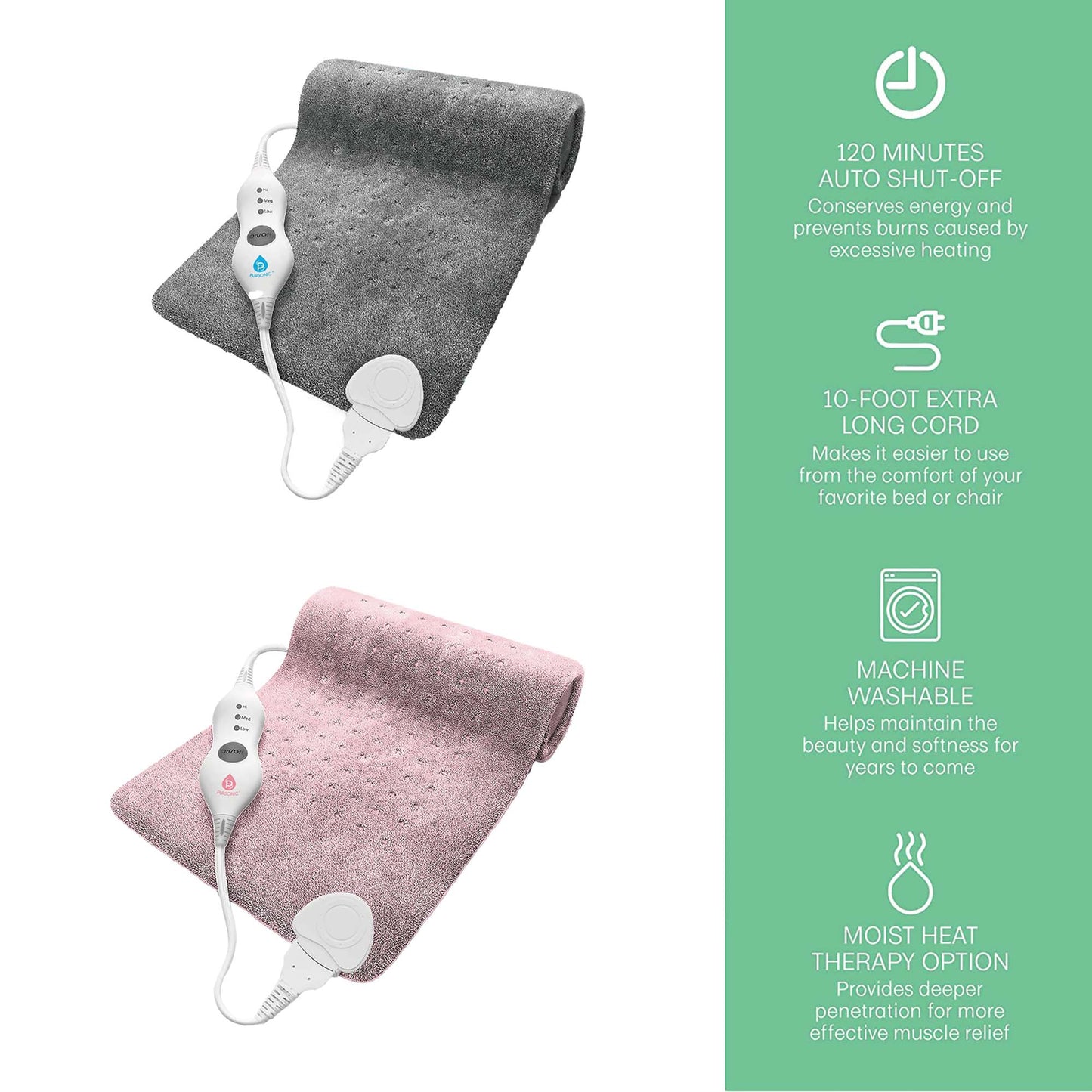 Pursonic Heating Pads - Double Bundle