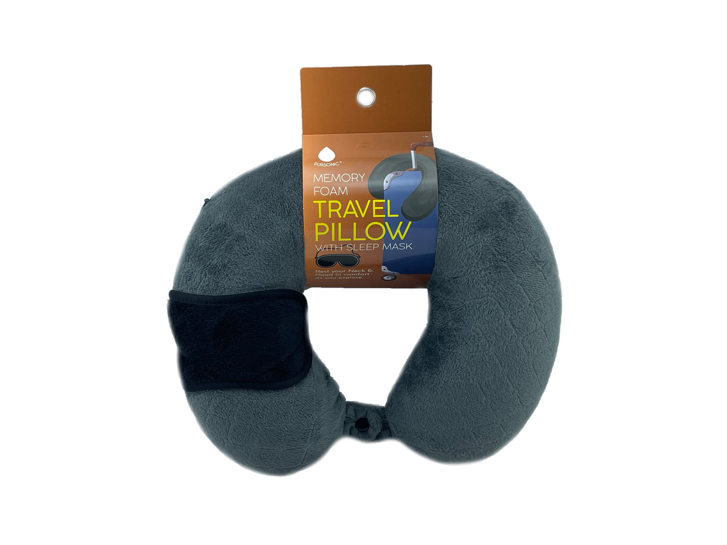Memory Foam Travel Pillow with Sleep Mask