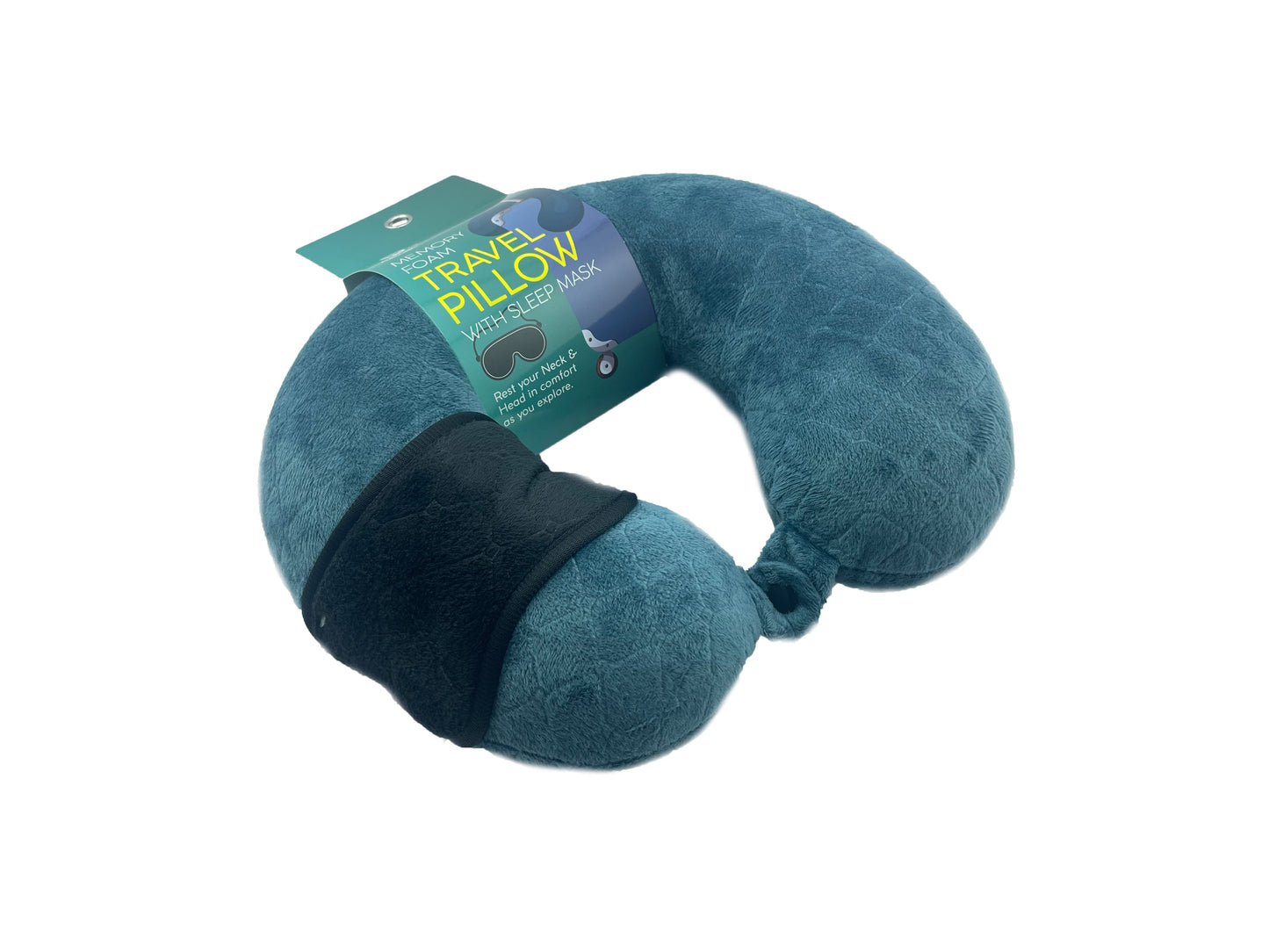 Memory Foam Travel Pillow with Sleep Mask