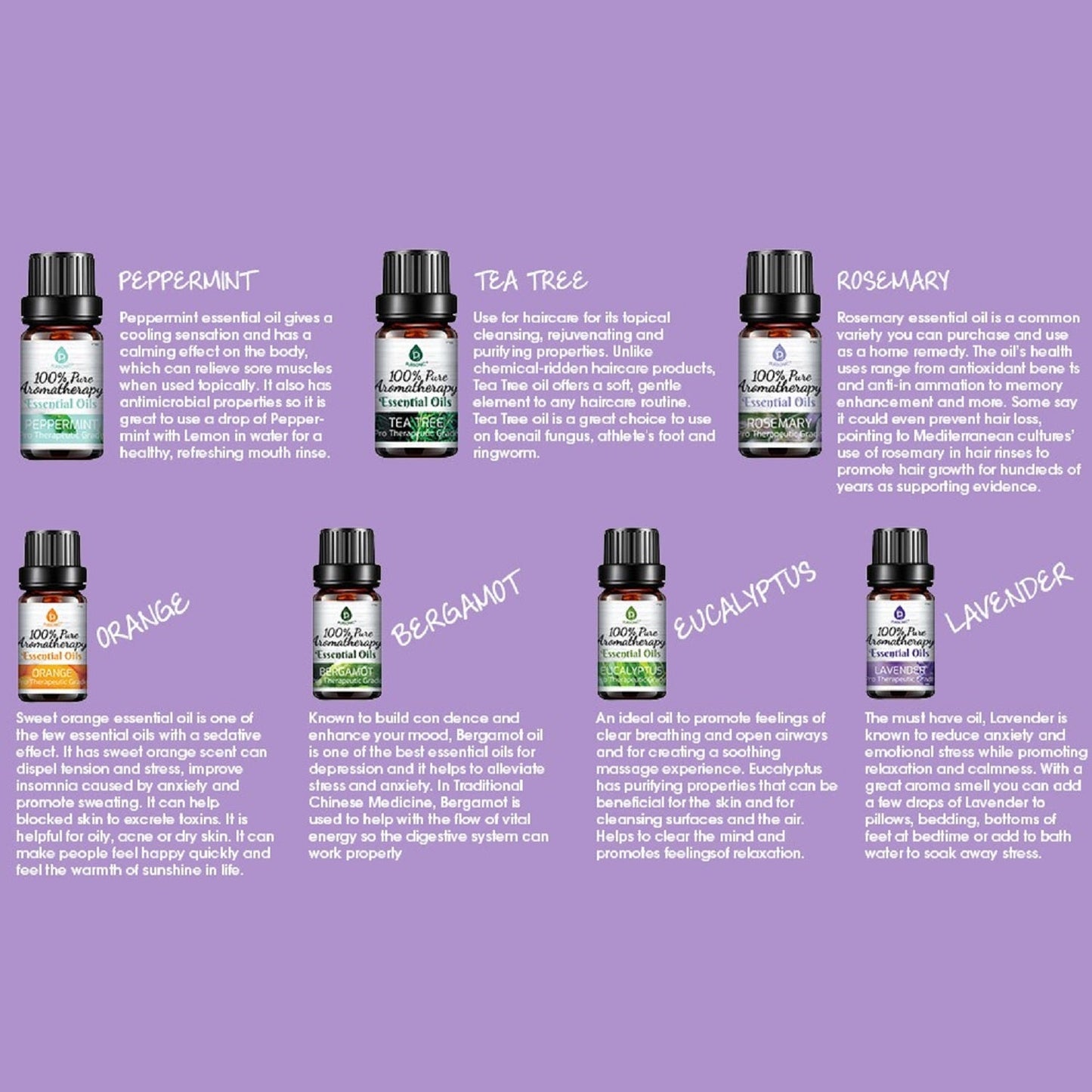 Essential Aromatherapy Oils - 100% Pure 14 Pack
