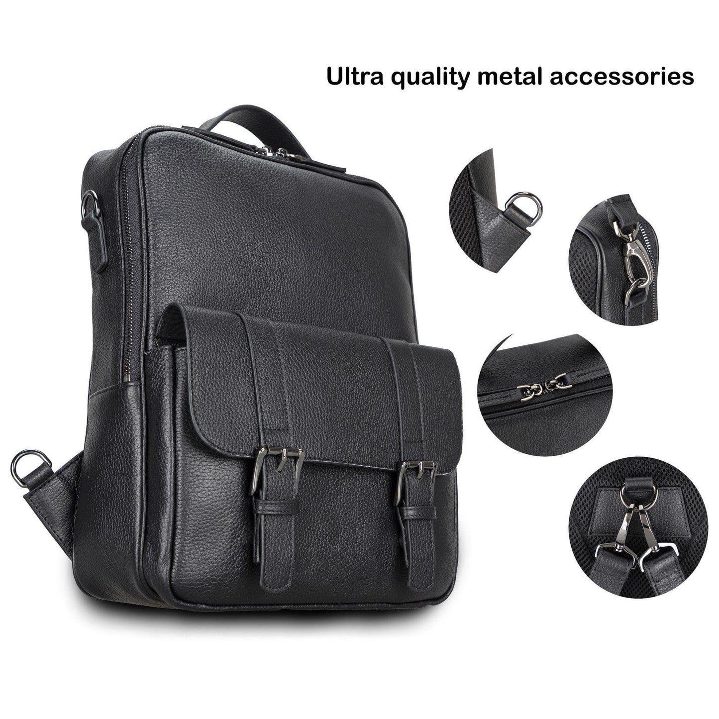 Elmira Leather Laptop Backpack for Men & Women