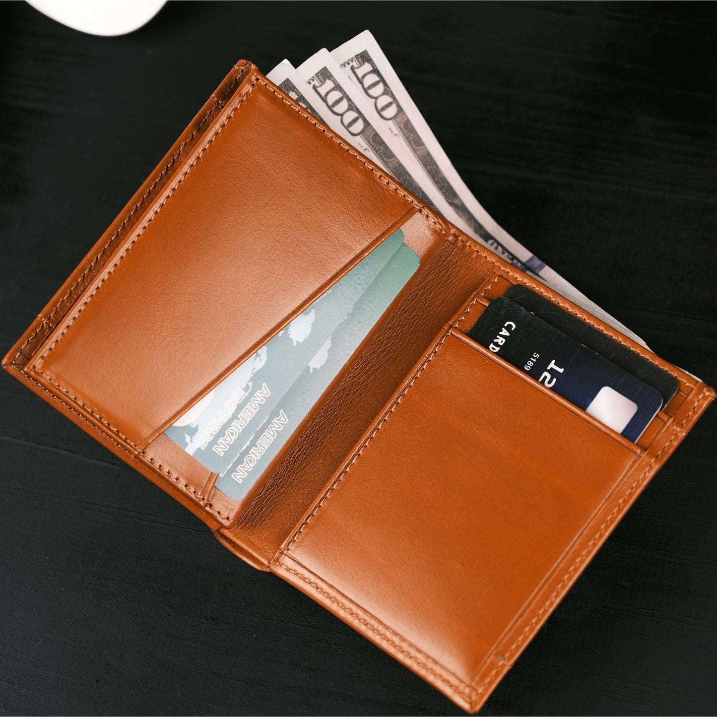 Glendo Apple AirTag Slot Leather Handcrafted Wallet - Unisex