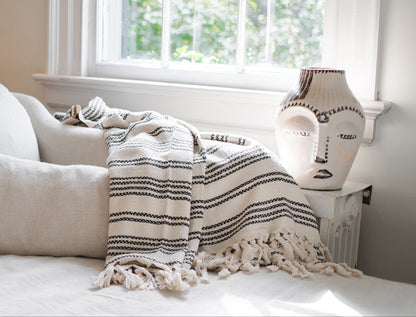 Woven Stripe Turkish Throw